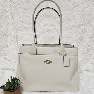 COACH • Casey Crossgrain Off-White Tote